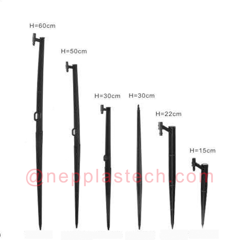 ملحقات نظام الري الشمسي 15 مم إلى 60 مم حصص نفاثة الرش الصغيرة السوداء