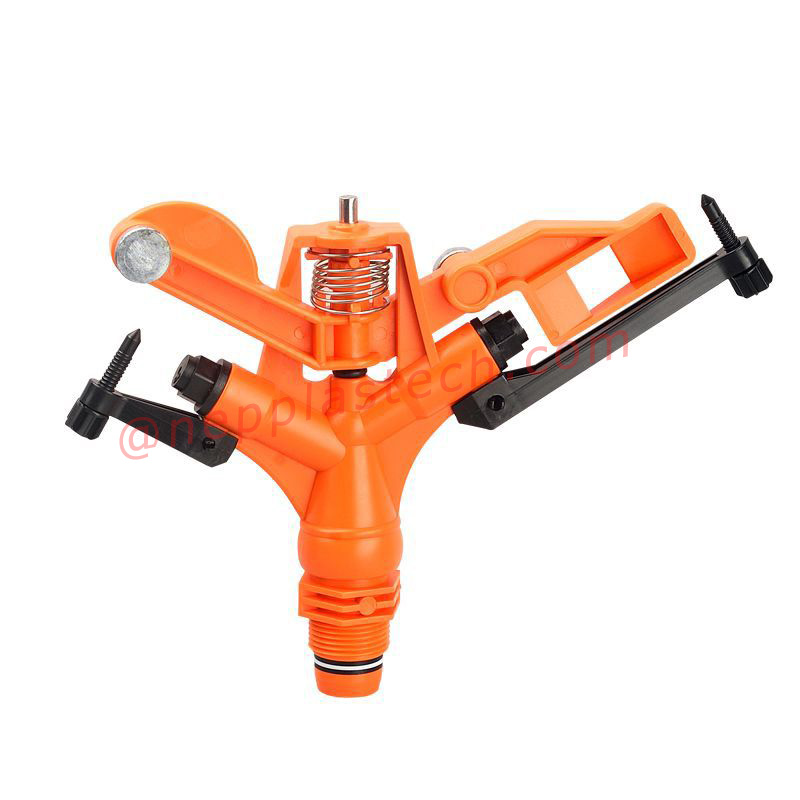 3\/4 بوصة أدوات المحاصيل الزراعية الري السيارات 1 بوصة في الحديقة الري بالرش البلاستيك 360 درجة تناوب الرشاشات