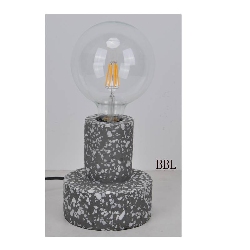 مصباح طاولة مستديرة mosaci الخرسانة الطبيعية