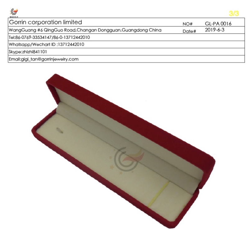 GL-PA0016 علبة مجوهرات مخملية