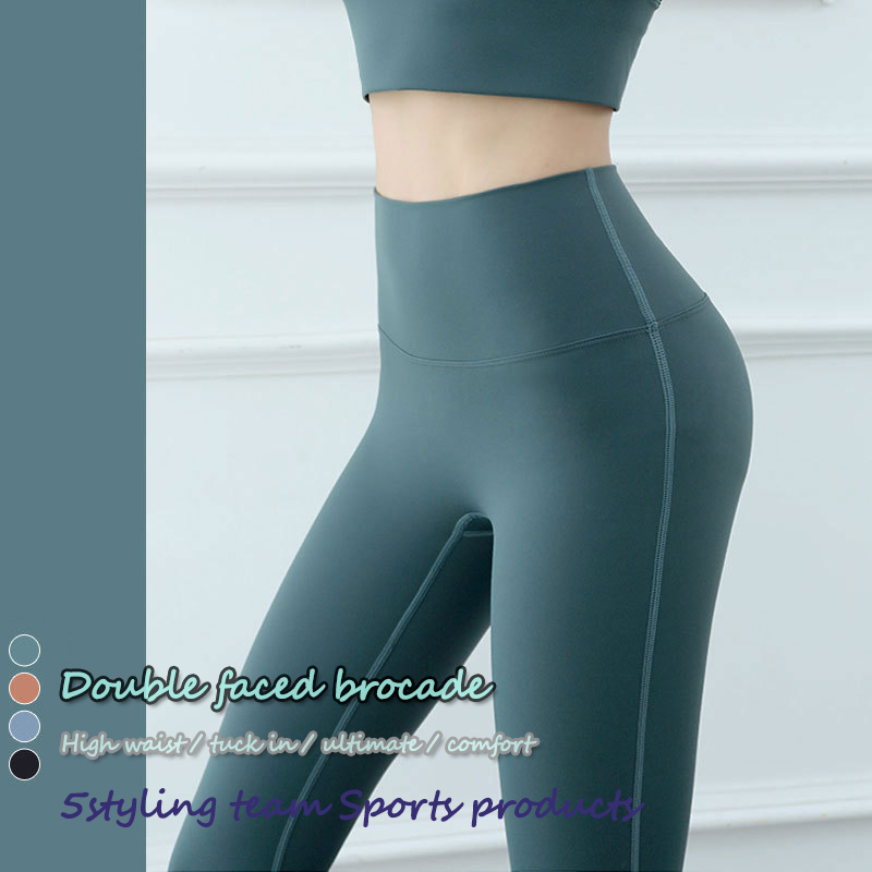 2020 نيو أوربا والولايات المتحدة رفع الورك السراويل عالية الخصر اللياقة البدنية ، لا خط محرج من العري ، والجري الجوارب