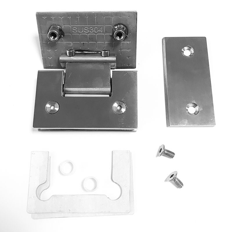 مشبك الحمام زجاج الحمام الباب المشبك المفصلي الفولاذ المقاوم للصدأ الحمام مزدوج فتح باب الحمام المشبك 2