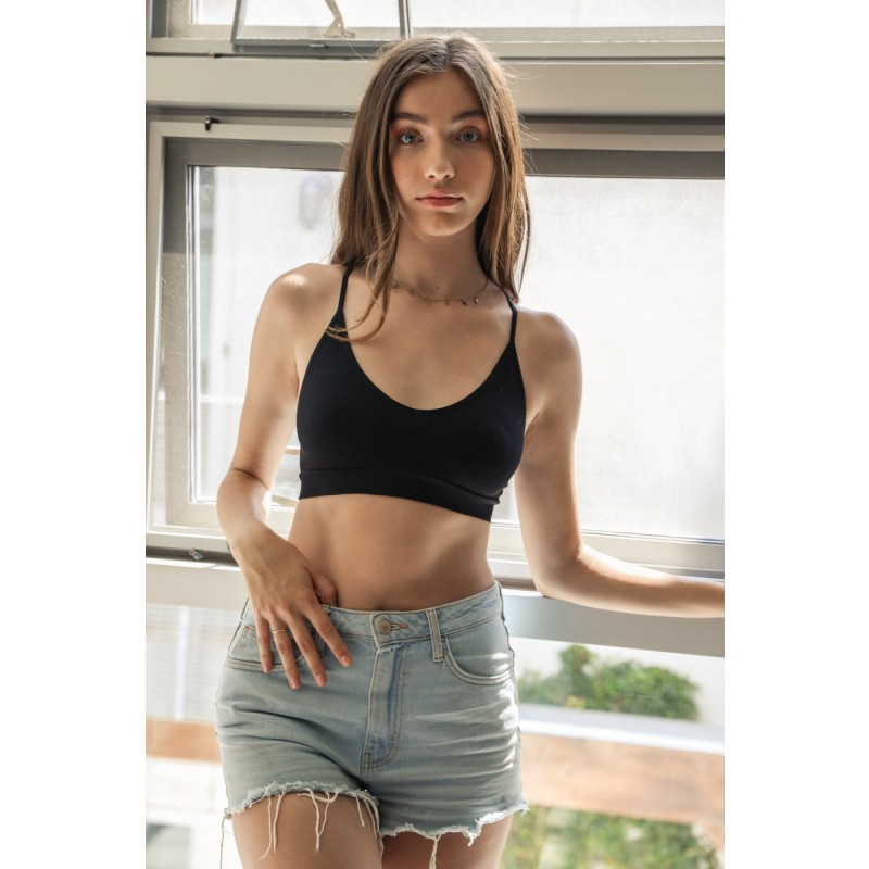 GA-5525 سلس الحلاقة مائلة الظهر bralette