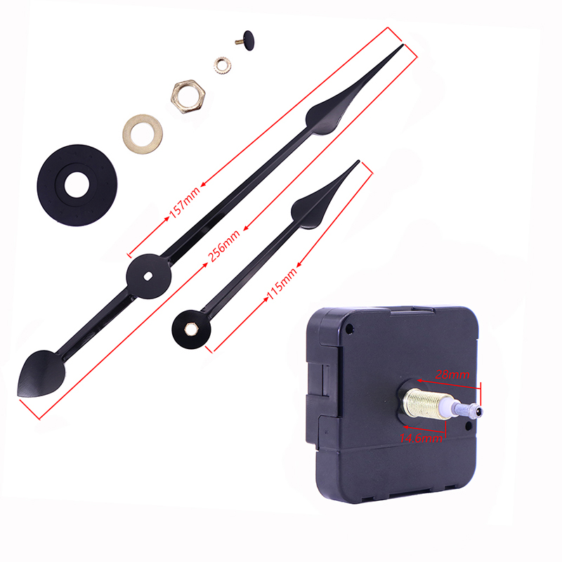 HR1688 23mm حركة ساعة كوارتز سوداء وعقارب ساعة كبيرة