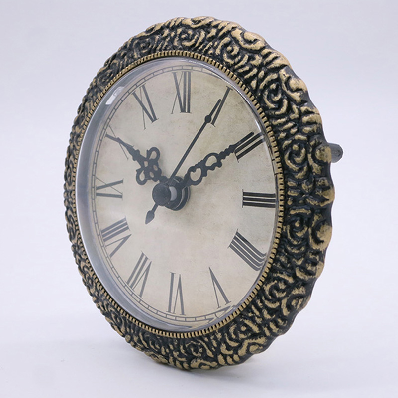 أقطار 95mm العتيقة ساعة الحائط الأسود إدراج