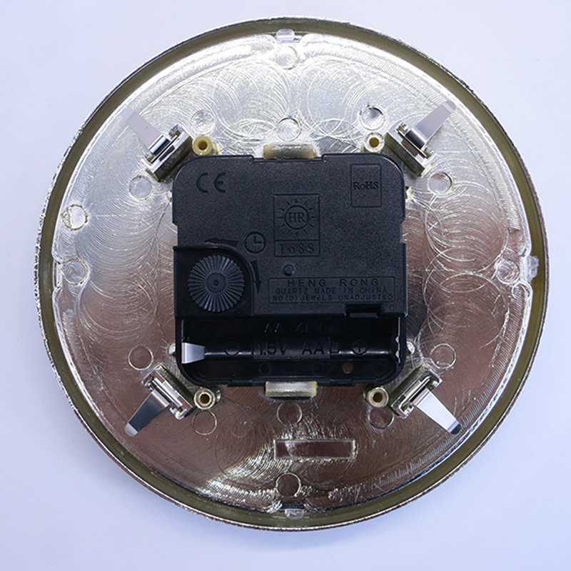 ساعة حائط دائرية من الفضة النقية 130 ملم