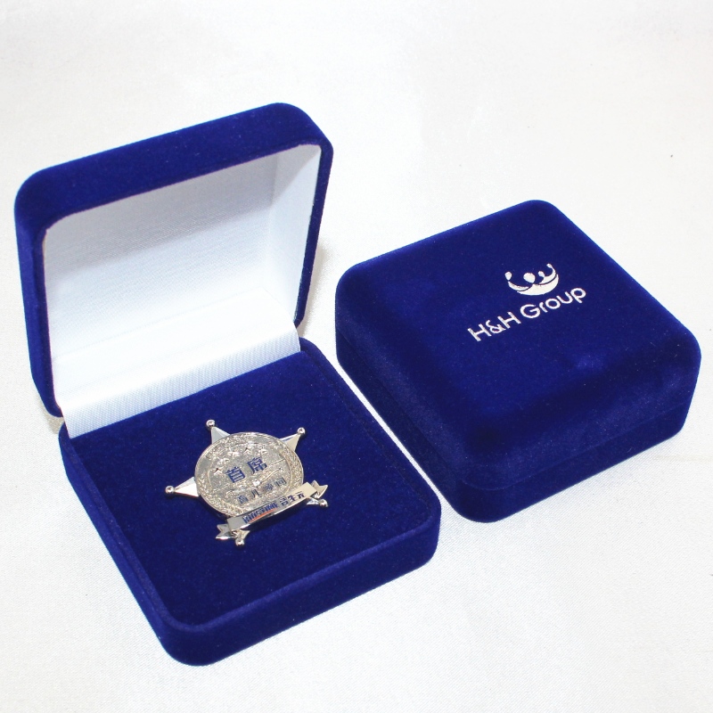 البند f-2s التعميم المخملية شارة وعملة صندوقالأشعة تحت الحمراء اللون الأزرق