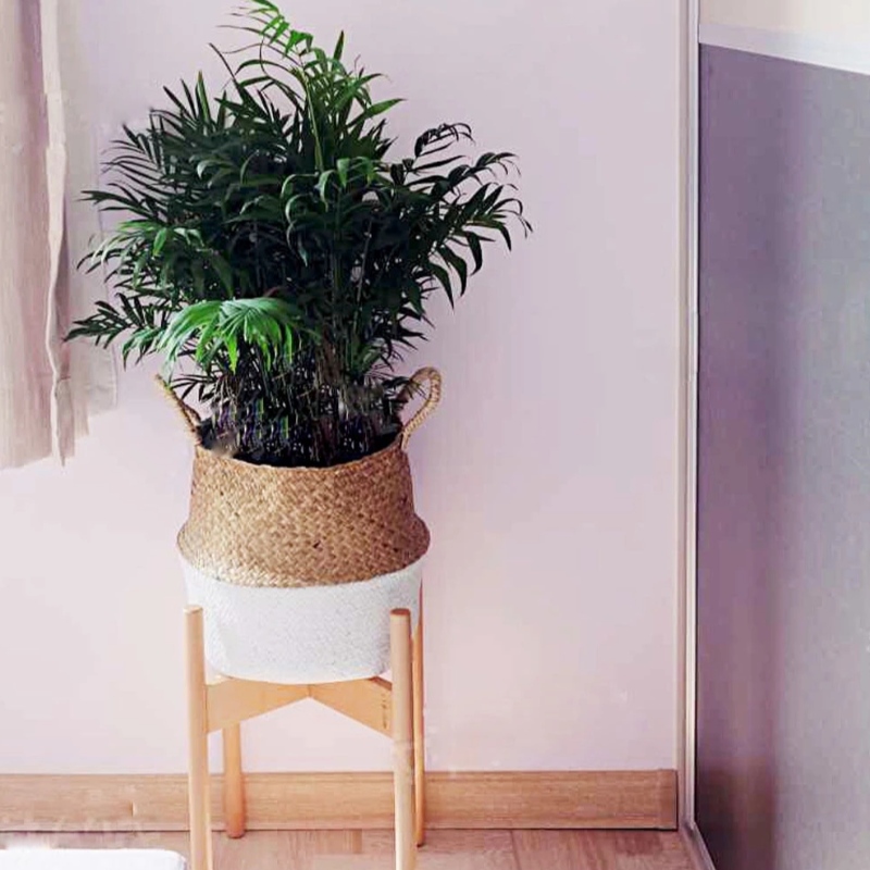 ديكور المنزل زهرة وعاء حامل البيضاوي شنقا سلة تخزين الأعشاب البحرية