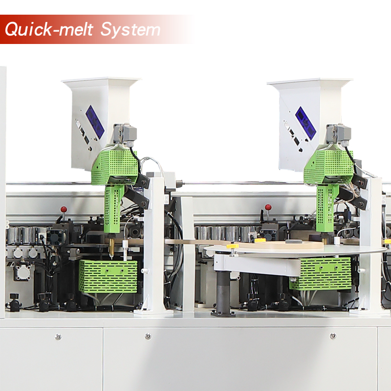 التكوين الاختياري لآلة ربط الحافة: نظام PUR / نظام الذوبان السريع