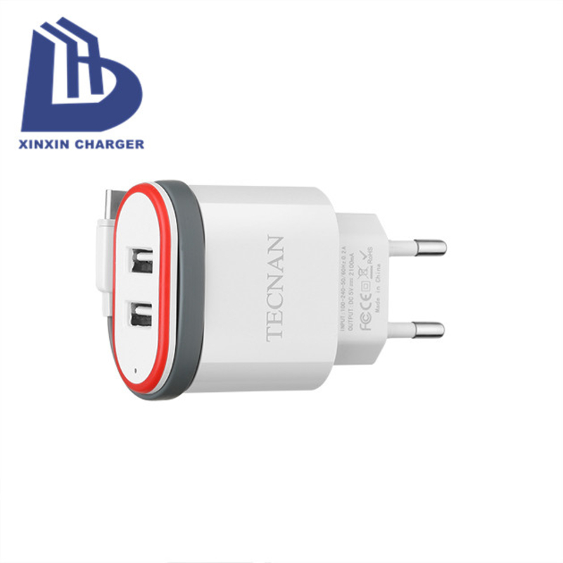 شعار OEM أحدث الملحقات المحمولة بسرعة فائقة الاتحاد الأوروبي التوصيل 5V شاحن USB للهاتف Android شاحن متعدد USB شاحن الجدار
