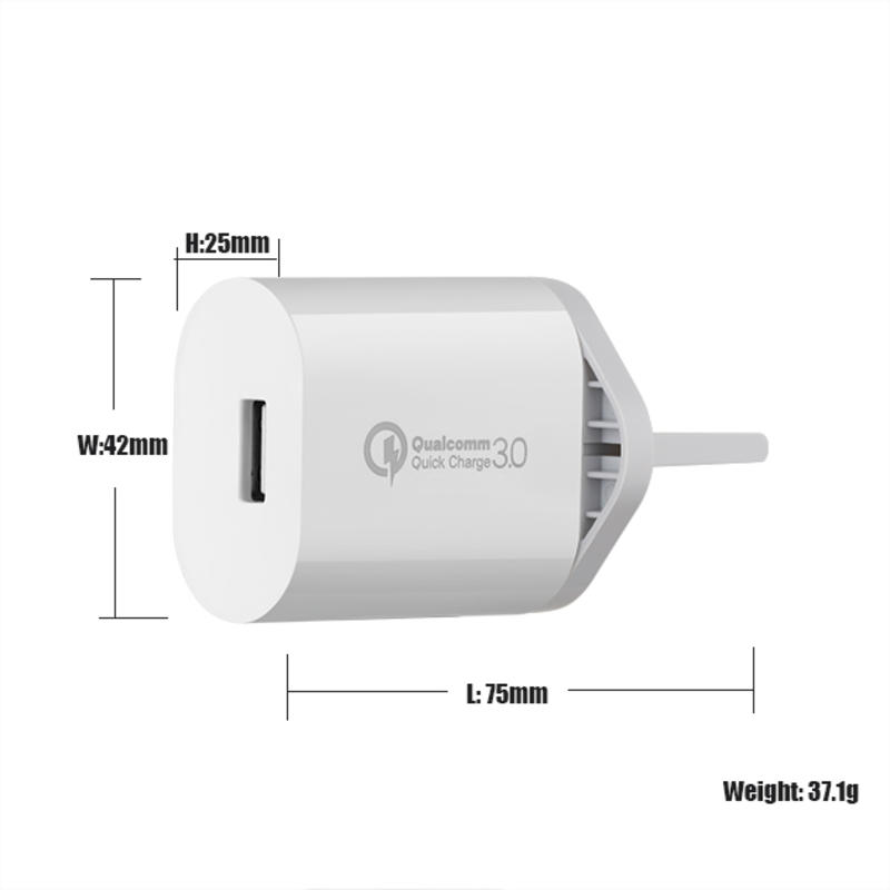 18W QC 3.0 USB الجدار شاحن السفر محول سريع للهاتف المحمول شاحن متعدد المنافذ USB شواحن