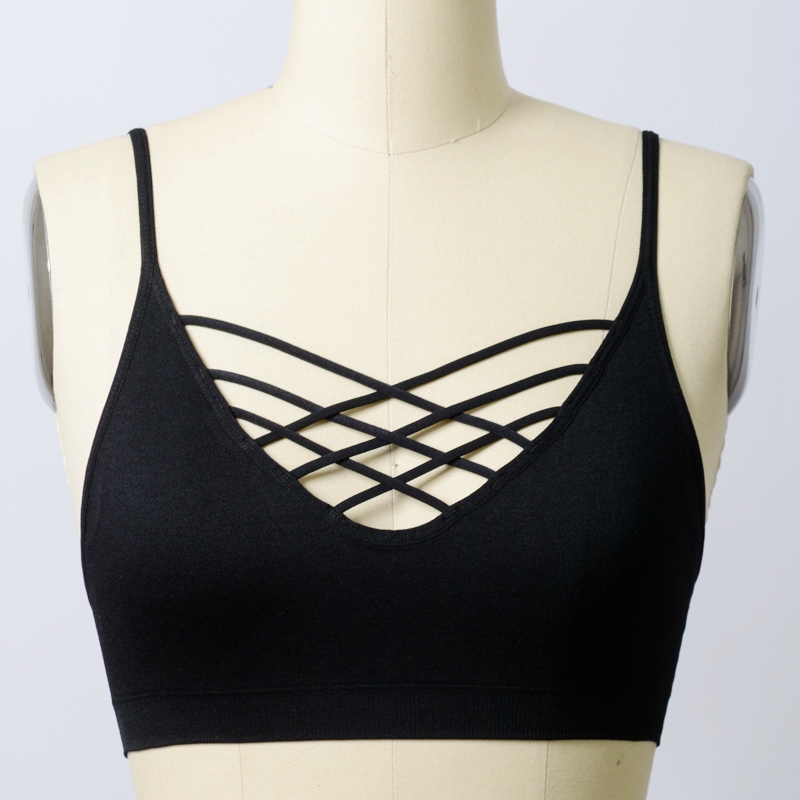 GA-5342 غريس فتاة سلس جبهة متعددة strappy اليوغا نمط bralette