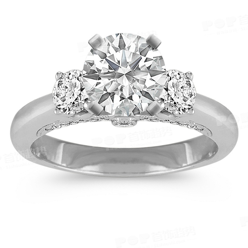 طقم مخلب نسائي بسيط في الغلاف الجوي 925 خاتم فضة الصين مصنع مجوهرات Ruifanbao