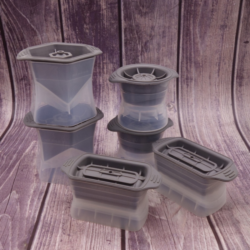 قالب من السيليكون لهوكي الجليد من البلاستيك سريع التجميد لهوكي الجليد مستدير سريع التجميد من هلام السيليكا قالب هوكي الجليد