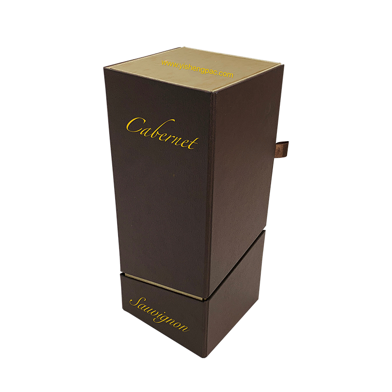 علبة هدية إغلاق مغناطيسية قابلة للطي باللون البني للويسكي