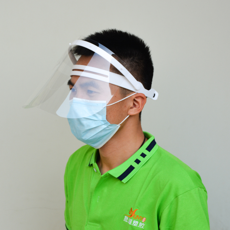 واقي للوجه قابل للتعديل مضاد للضباب وقائي من البلاستيك لحماية الوجه بالكامل