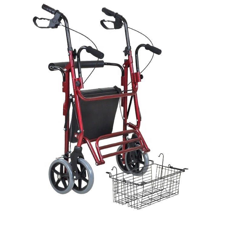 Rollator مع مسند للذراعين ومسند للقدمين