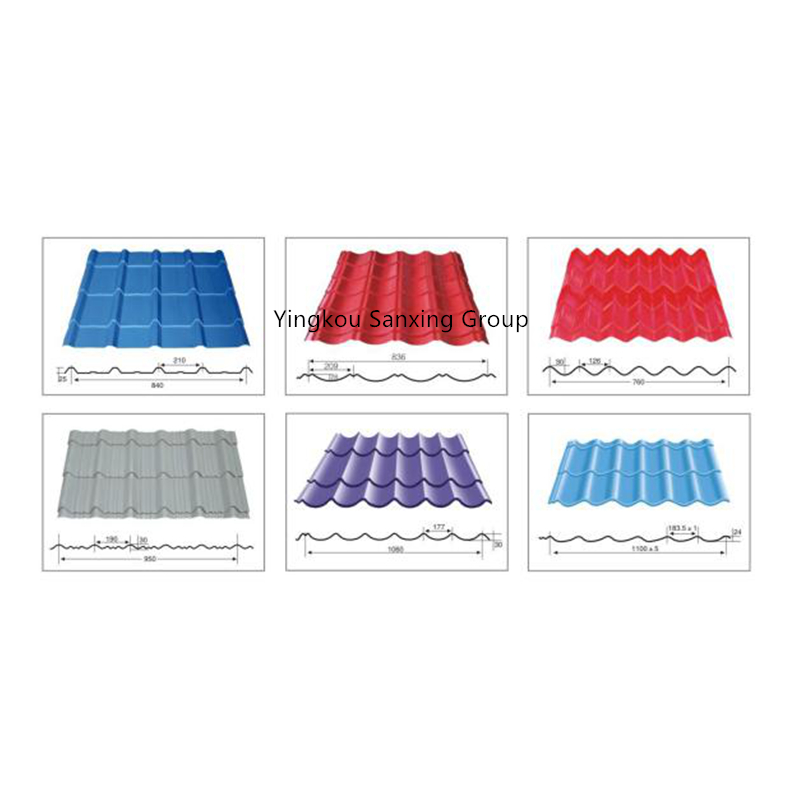 البلاط المزجج المموج لفة تشكيل آلة