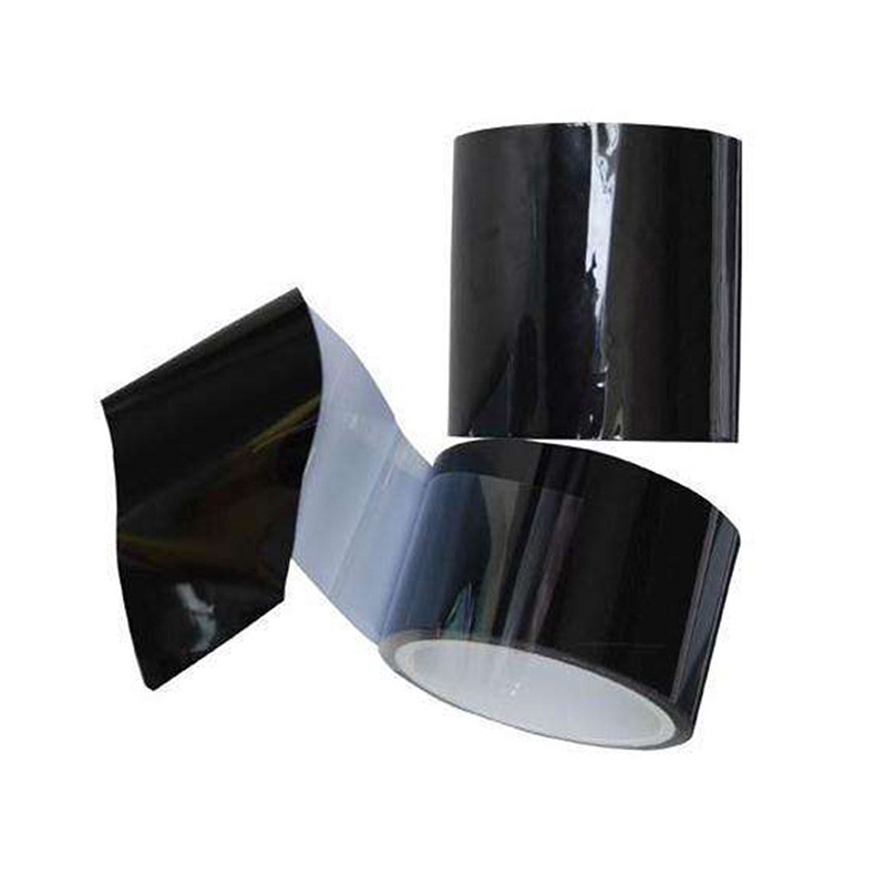 توريد شريط تظليل مقاوم لدرجة الحرارة العالية ، شريط أبيض وأسود مطلي على الوجهين من مادة PET ، شريط على الوجهين للمنتجات الإلكترونية