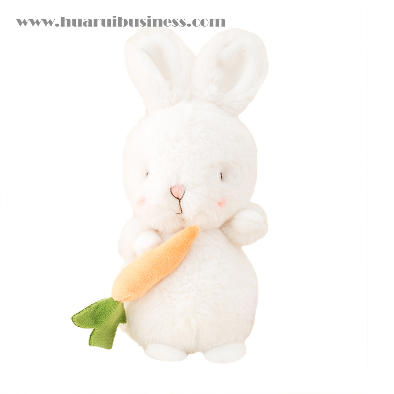 سميكة أرنب أرنب لعبة ، دمية مع الفجل الأحمر يمكن أن تتطابق مع حلقة رئيسية ، حجم