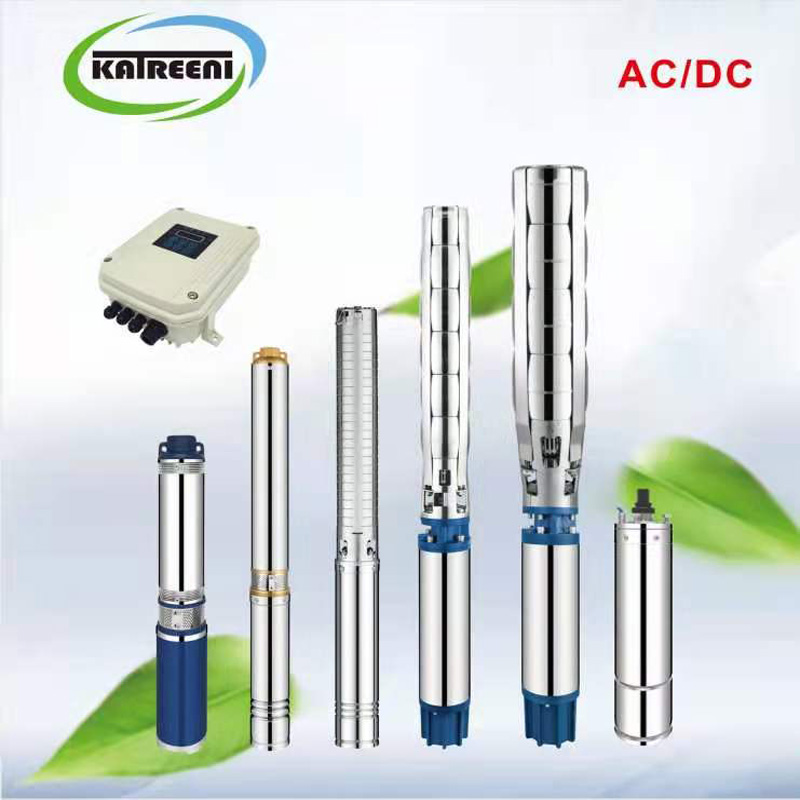 6 بوصات 8 بوصات من الفولاذ المقاوم للصدأ الغاطسة بئر عميقة مضخة مياه شمسية عمودية متعددة المراحل