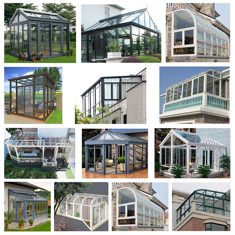 تصميم جديد جودة عالية Lowes Sunrooms زجاج الدفيئة الألومنيوم تصميم جديد الزجاج العازل الحراري الألومنيوم حمامات الشمس الألومنيوم تصميم...