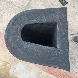 شبه دائرية رصيف كاسر الأمواج المطاط درابزين مستطيلة المصد