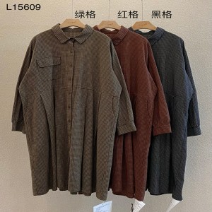 سهل تصميم بسيط عارضة أزياء نقية لون الطباعة القطن والكتان الملونة اضافية كبيرة مخصصة اللباس القميص 15609