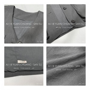 تصميم فضفاض مناسب صدرية كاجوال أنيقة بسيطة اللون سادة من القطن والكتان 18539 صدرية كبيرة الحجم مخصصة