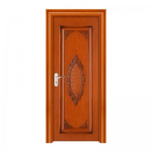 2021 باب خشبي صيني واحد مع أبواب أمان بقفل ذكي في المعالجة السطحية للطلاء بالصينية