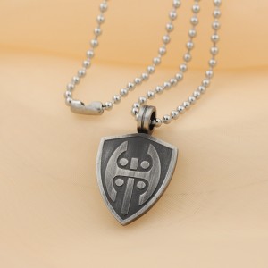 الجملة الفولاذ المقاوم للصدأ مكافحة الأسود قلادة إيطاليا قلادة