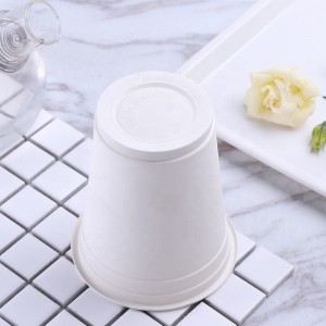 أكواب قهوة صديقة للبيئة خالية من BPA بشعار مخصص يمكن التخلص منها في الكوب القابل للتحلل