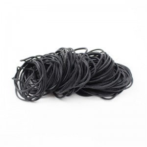بيع المصنع مباشرة مرونة عالية مرونة جيدة أسود شريط مطاطي 38mm قطر الخضار الربط حلقة مطاطية