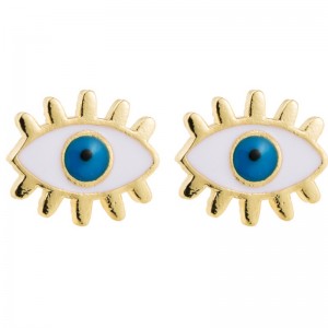 الأوروبية والأمريكية عبر الحدود الأزياء النسائية النحاس يقطر أقراط بسيطة الشيطان أقراط العين النسخة الكورية اليابانية من الأقراط