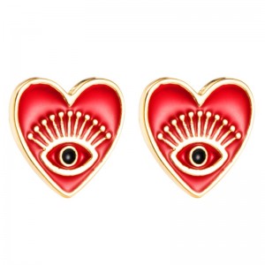 الأمازون أمنية عبر الحدود والأرجال الإناث الأوروبية والأمريكية الأزياء والمجوهرات عيون ملاك أقراط النحاس والأقراط على شكل قلب