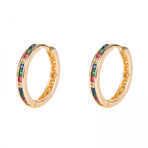 أقراط دائرة أوروبية وأمريكية ملونة، أقراط دائرة صغيرة، أقراط هندسية، أقراط اللون الإناث الهيب هوب