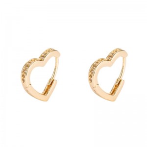 كوريا الجنوبية أزياء أقراط تشيكوسلوفاكيا أقراط على شكل قلب المرأة الأوروبية والأمريكية الصغيرة مطعمة تشيكوسلوفاكيا أقراط