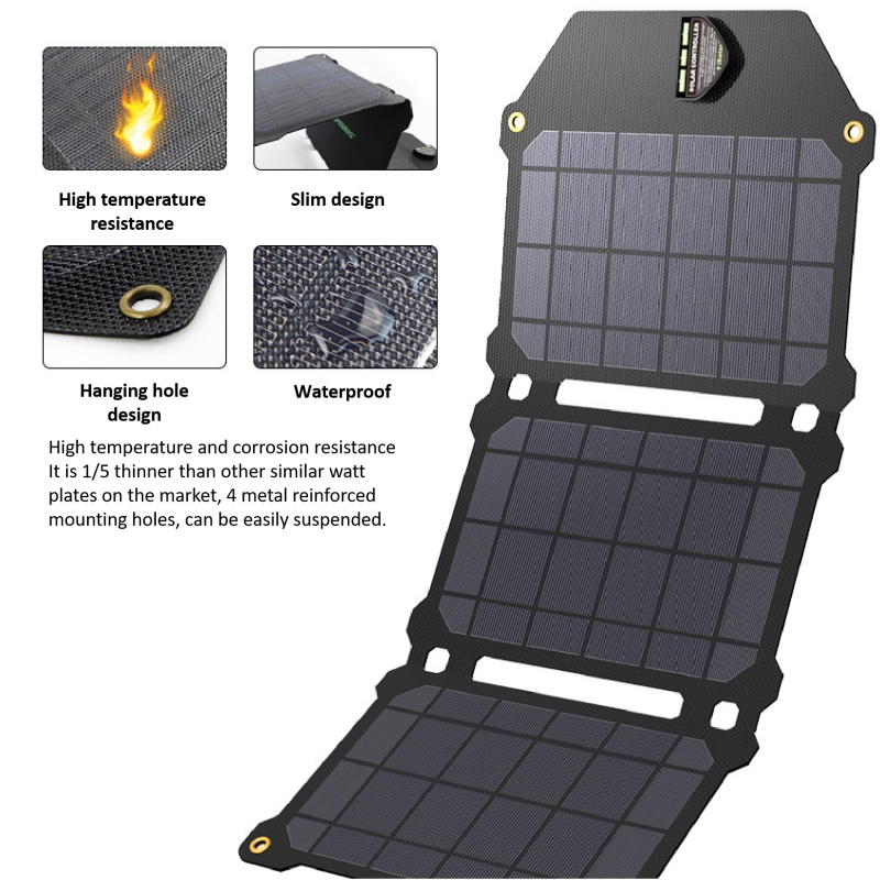 الأمازون المحمولة طوي 5 فولت 21 واط المحمول لوحة للطاقة الشمسية حقيبة قابلة للطي شاحن الهاتف الشمسي الشمسية الشمسية