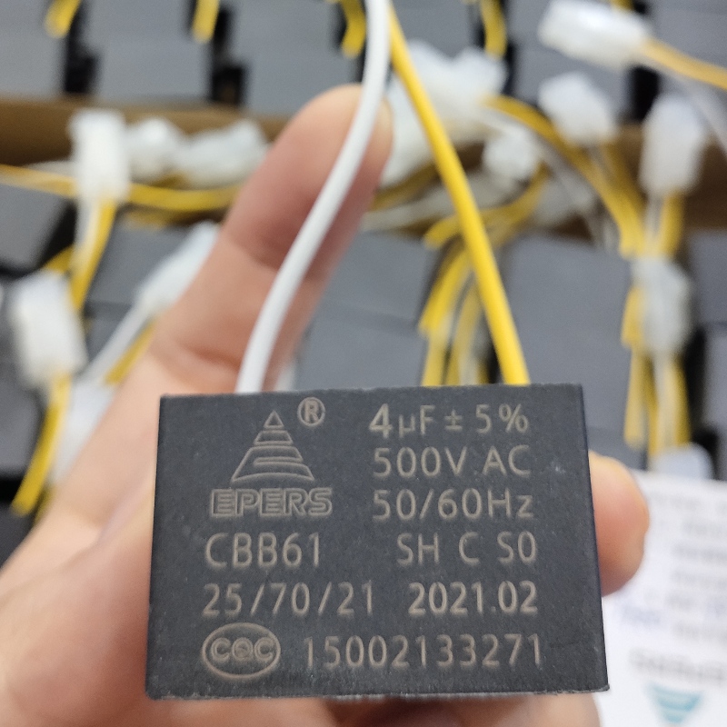 4UF 500V S0 50/60HZ CBB61 مكثف ل مروحة العادم