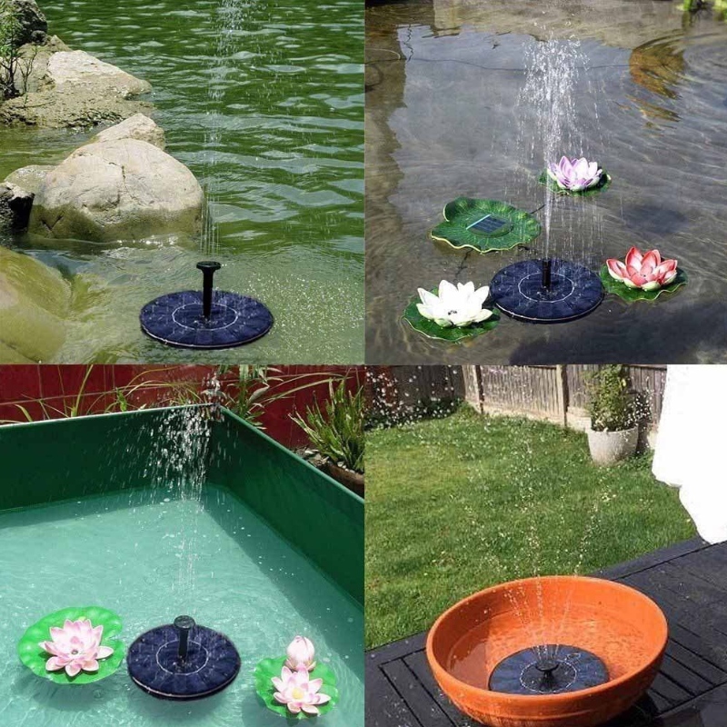 Fast Fountain Solar Birdbath نافورة، 1.4W لوحة للطاقة الشمسية عدة مضخة مياه تعمل بالطاقة الشمسية العائمة نافورة كيت نافورة المياه الشمسية