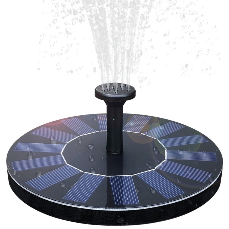 Fast Fountain Solar Birdbath نافورة، 1.4W لوحة للطاقة الشمسية عدة مضخة مياه تعمل بالطاقة الشمسية العائمة نافورة كيت نافورة المياه الشمسية