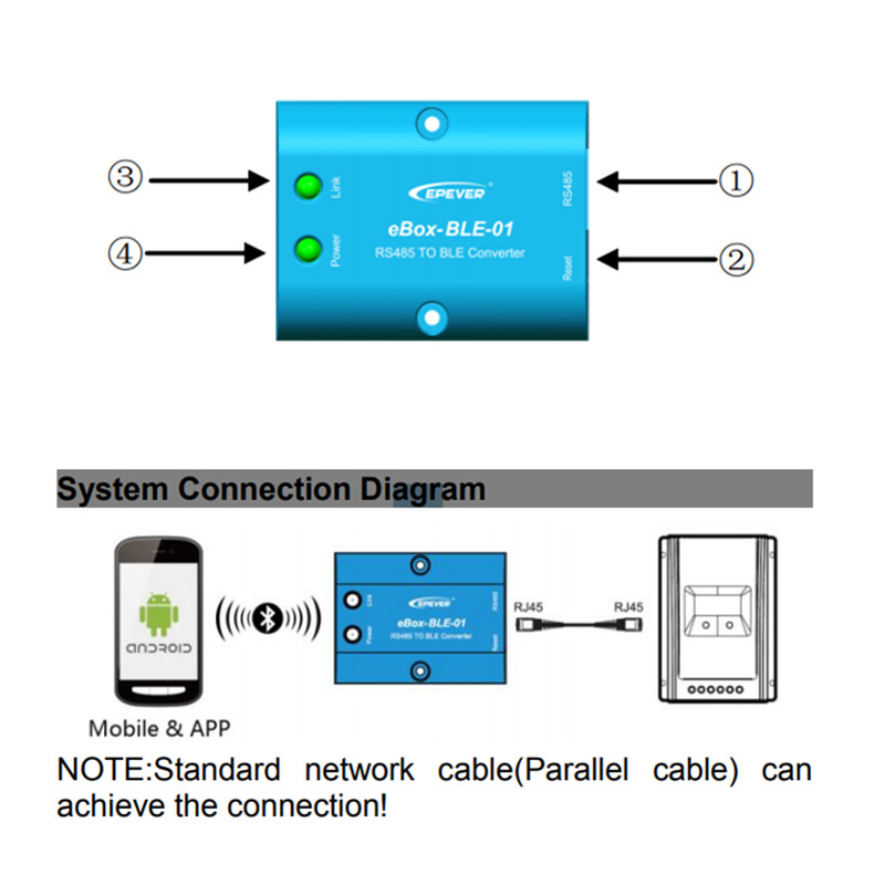 WiFi Serial Server RS485 إلى محول Bluetooth ل Soalr تحكم العاكس EPSOLAR LS VS A VS BN TRACERA TRACERBN SHI