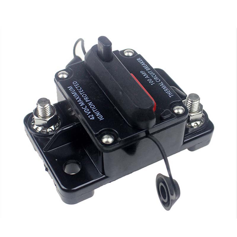 12 فولت 24vdc 60a 80a 100a 150a 200a 250a 300a أسود اللون المنزل الشمسي نظام الطاقة الشمسية الكسارة إعادة تعيين الصمامات العاكس