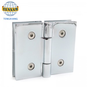 الصين الصانع جودة عالية زجاجية للزجاج 180 درجة سبائك الزنك دش الباب المفصلي