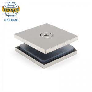 الصيني الصيني الزجاج القابضة مقاطع كروم 2 * 2 بوصة كليب النحاس زجاج الباب المشبك الباب&نافذة مفصلات 8-12mm زجاج الحمام القياسية