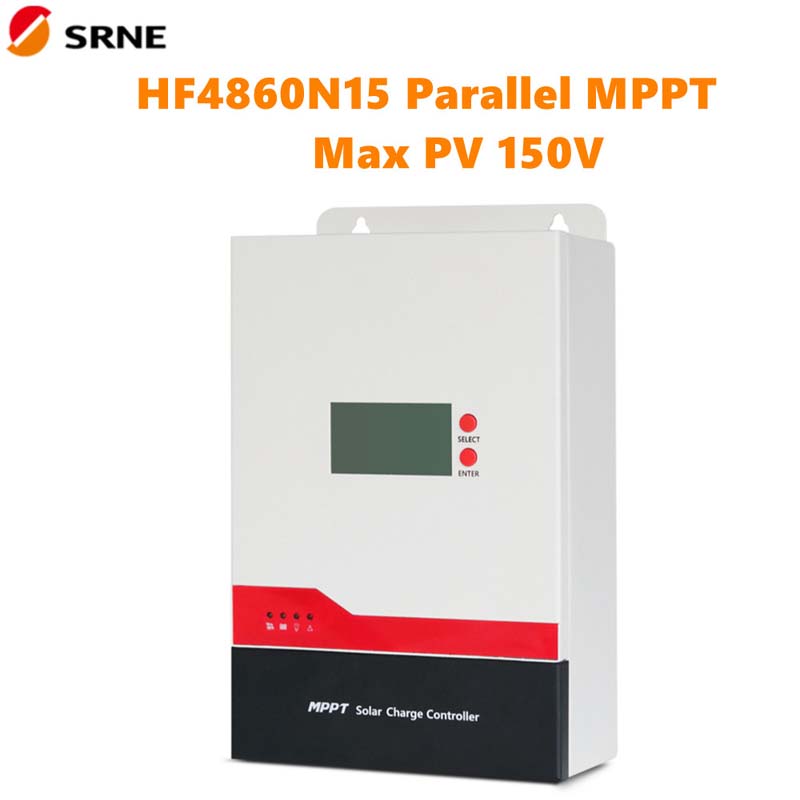 SRN MPPT 60A 12 فولت 24 فولت 36 فولت 48 فولت السيارات الشمسية خارج الشبكة تهمة منظم تحكم ماكس 150 فولت لوحة الإدخال موازية تحكم HF4860N15