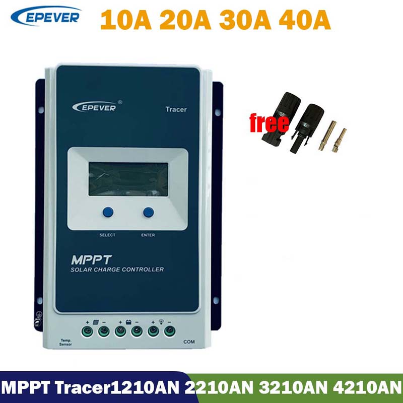 Epever MPPT Tracer 12V 24V 40A 30A 20A 10a الشمسية تهمة وحدة تحكم لوحة منظم شاشة LCD لبطارية الليثيوم حمض الرصاص