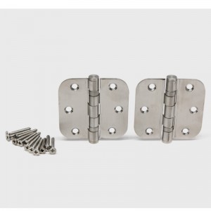 Hn005 3.5 بوصة مفصلات الباب الداخلي الفولاذ المقاوم للصدأ مع زاوية نصف قطرها 5 \\\\ ن 8 بوصة