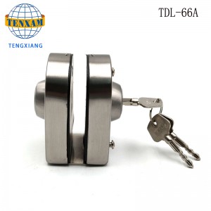 فندق الحمام فرملس زجاج الباب قفل مزدوج الفولاذ المقاوم للصدأ زجاج الباب مزلاج 8 ~ 12 ملليمتر انزلاق زجاج الباب قفل