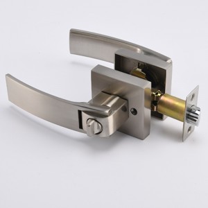 S7811 مقبض باب النيكل الساتان مع قفل ومفتاح ، قفل باب الإدخال/door ، رافعة القفل الأمامي.